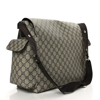 Gucci GG Plus Monogram Messenger Diaper Bag Dark Brown 3 of 8