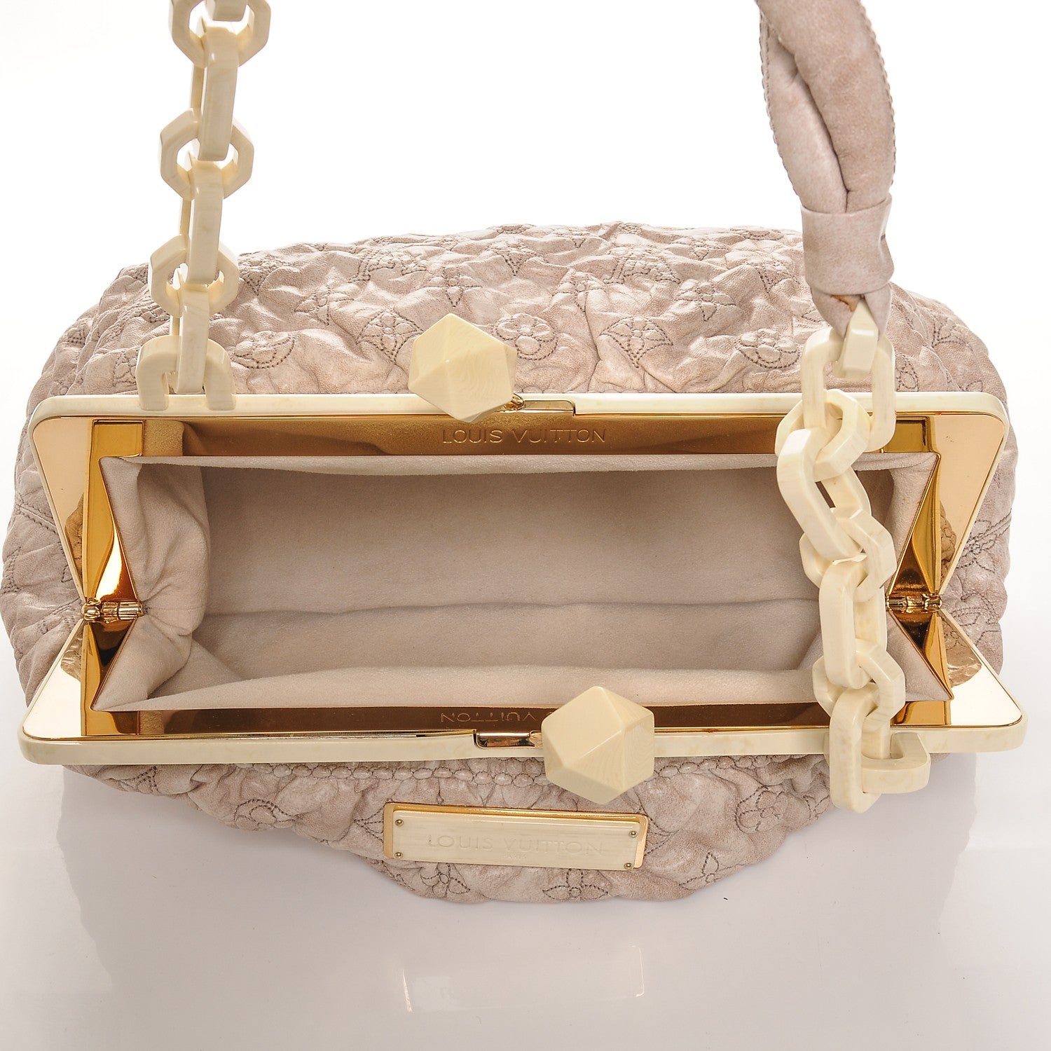 Louis Vuitton Lambskin Olympe Nimbus Cirrus Ecru 5 of 6