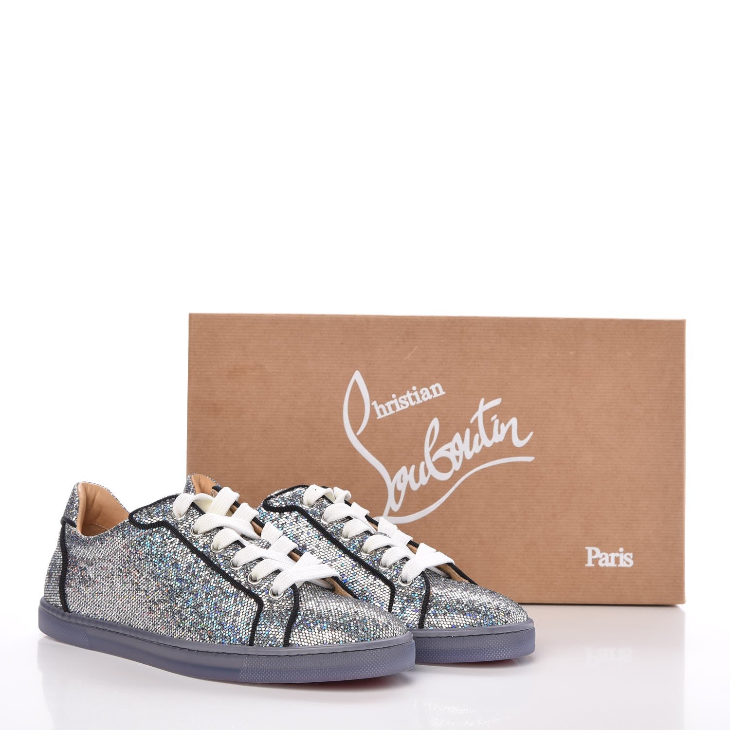 Christian Louboutin Seava Glitter Disco Ball Flat Sneakers 36.5 Multicolor 9 of 9