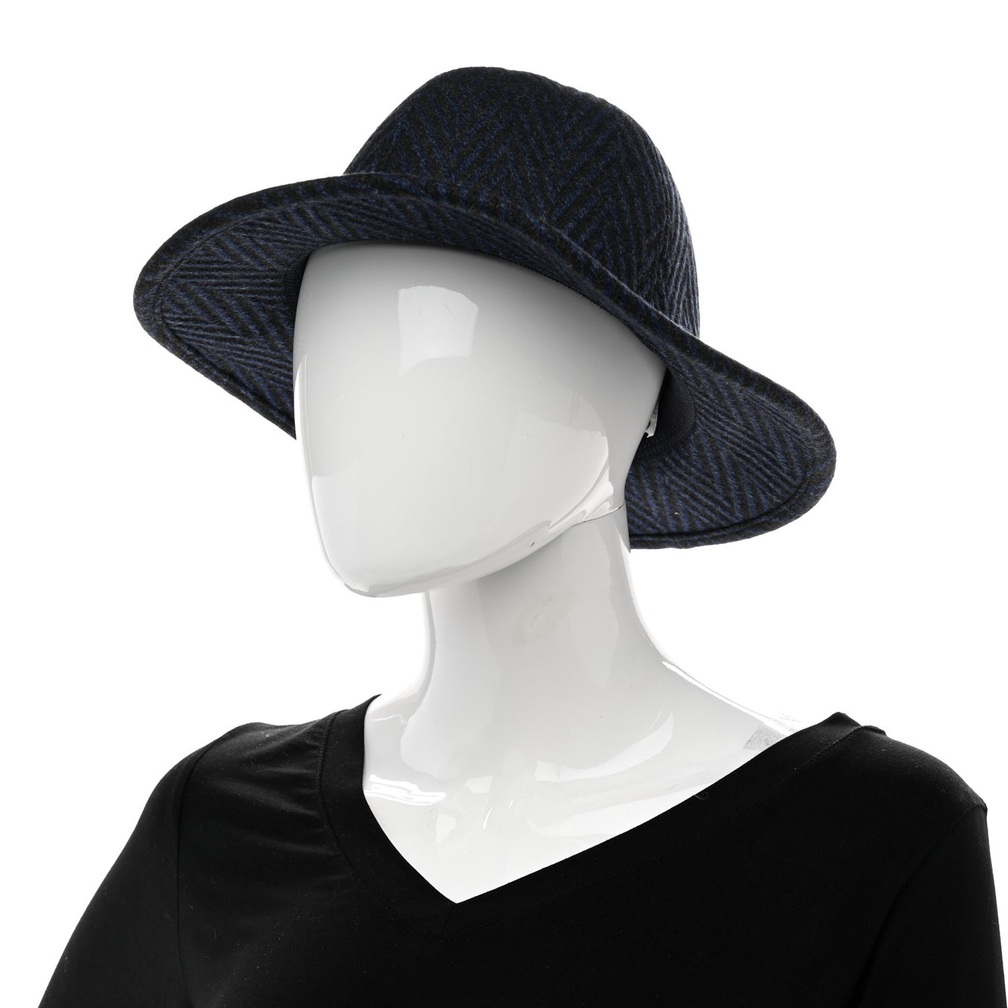 Wool Chevron Hat 57