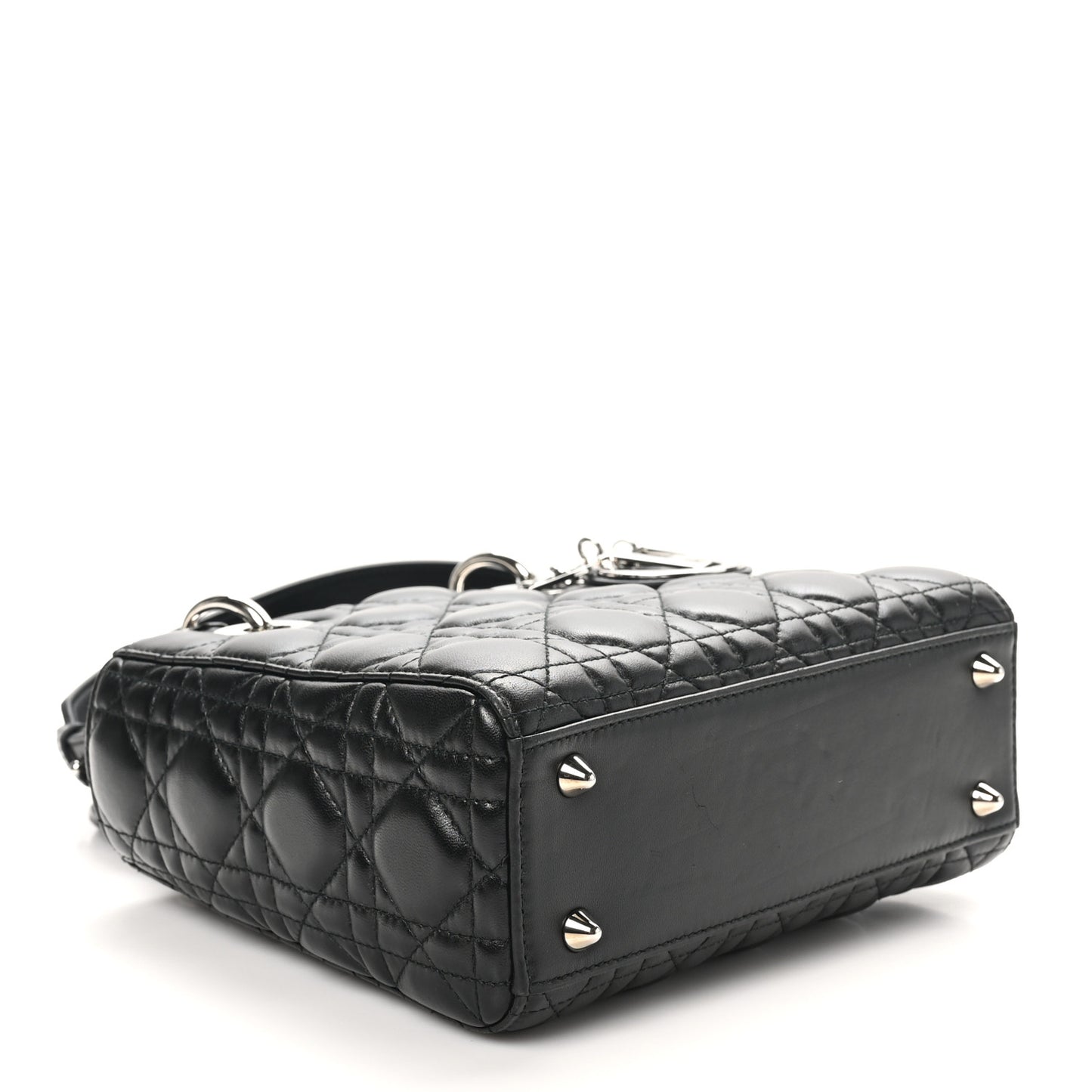 Lambskin Cannage Small Lucky Badges My Lady Dior Black