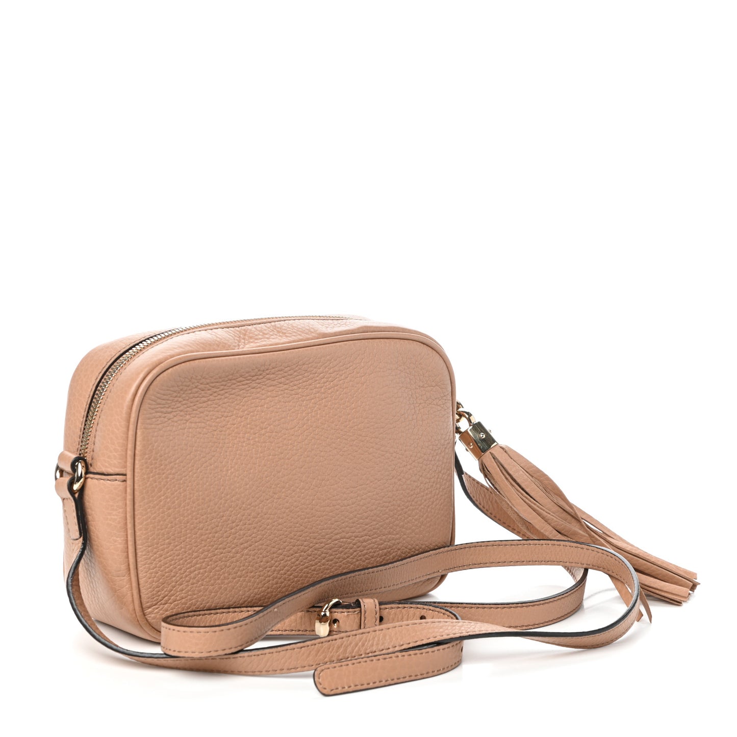 Pebbled Calfskin Small Soho Disco Bag Rose Beige