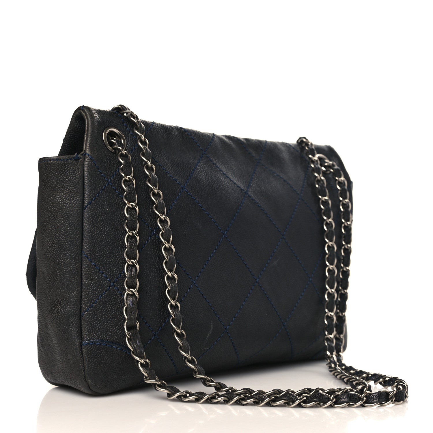 Chanel Caviar Outdoor Ligne Flap Navy 3 of 10