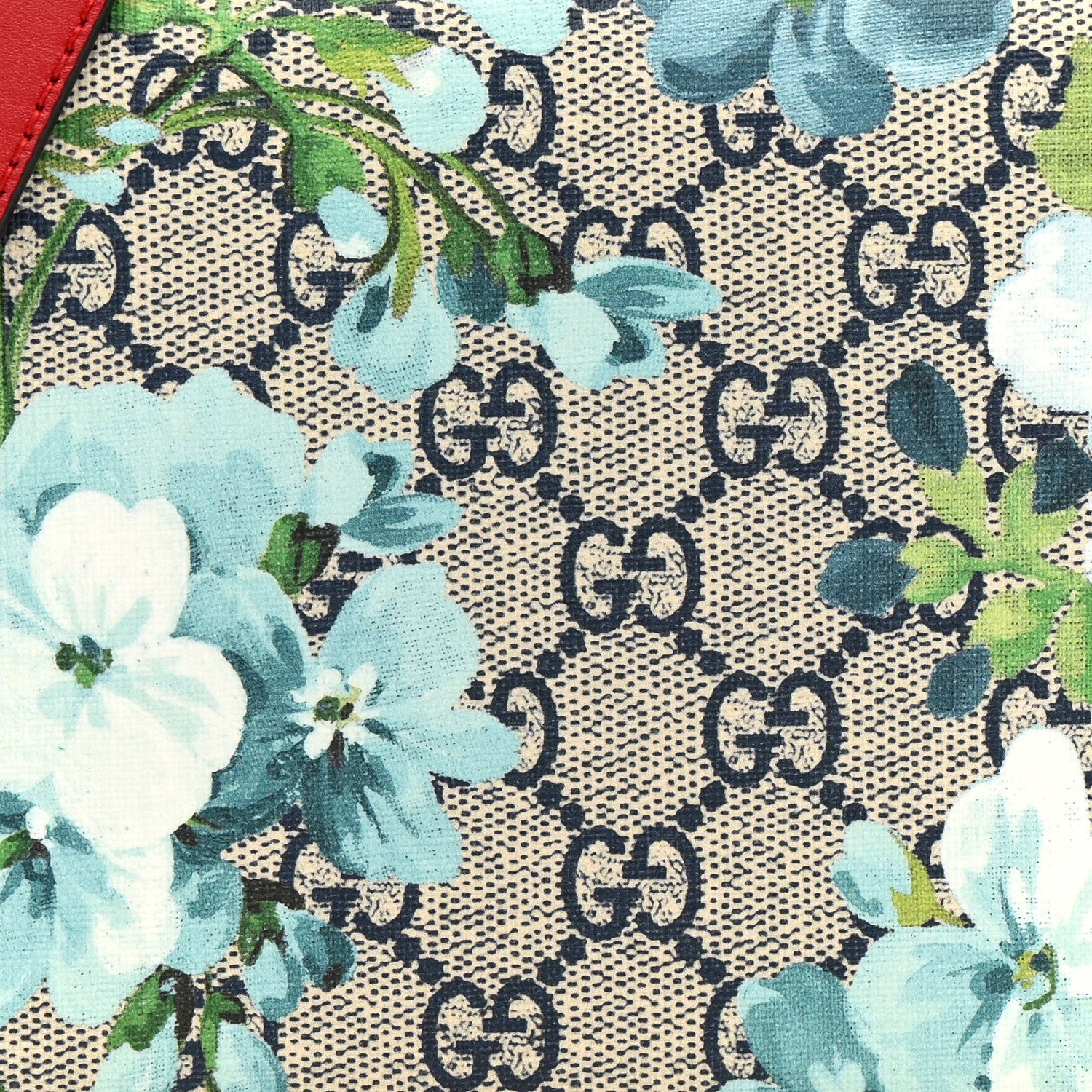 Gucci GG Supreme Monogram Blooms Chain Wallet Blue 7 of 12