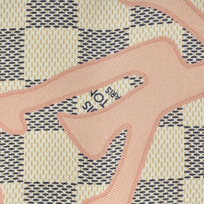 Louis Vuitton Silk Damier Azur Tahitienne Bandeau Rose Ballerine 6 of 6