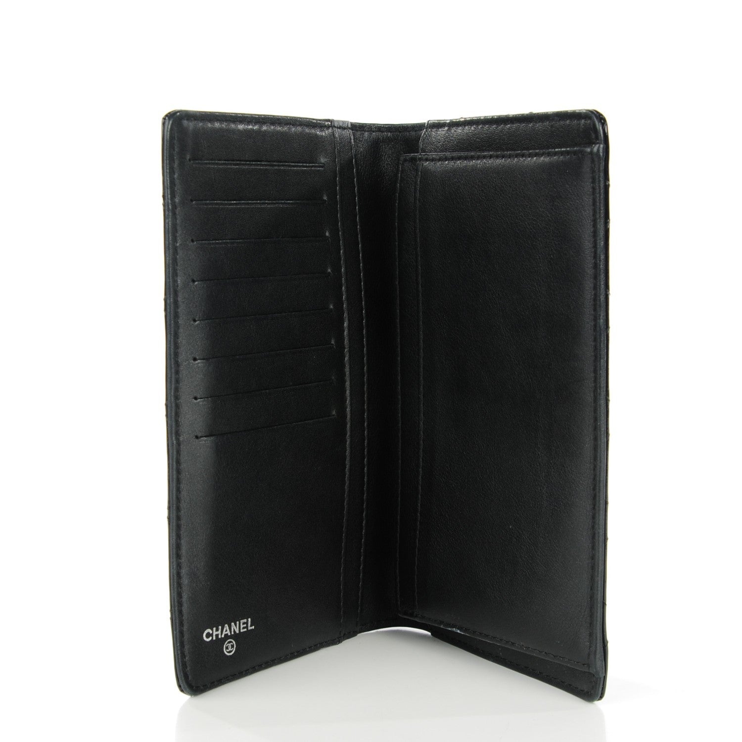 Chanel Patent Quilted Brilliant Yen Wallet Black 5 of 8