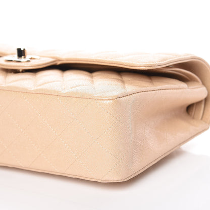Chanel Iridescent Caviar Quilted Medium Double Flap Beige 6 of 11