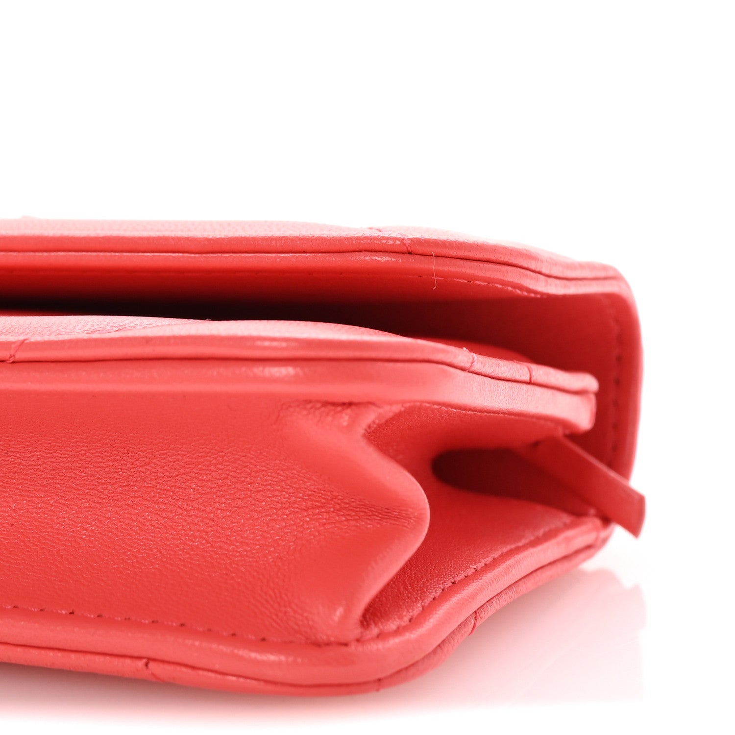 Chanel Lambskin Quilted Chanel 19 Flap Phone Holder With Chain Coral 11 of 11
