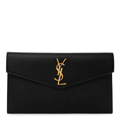 Saint Laurent Grain De Poudre Uptown Pouch Black 1 of 7