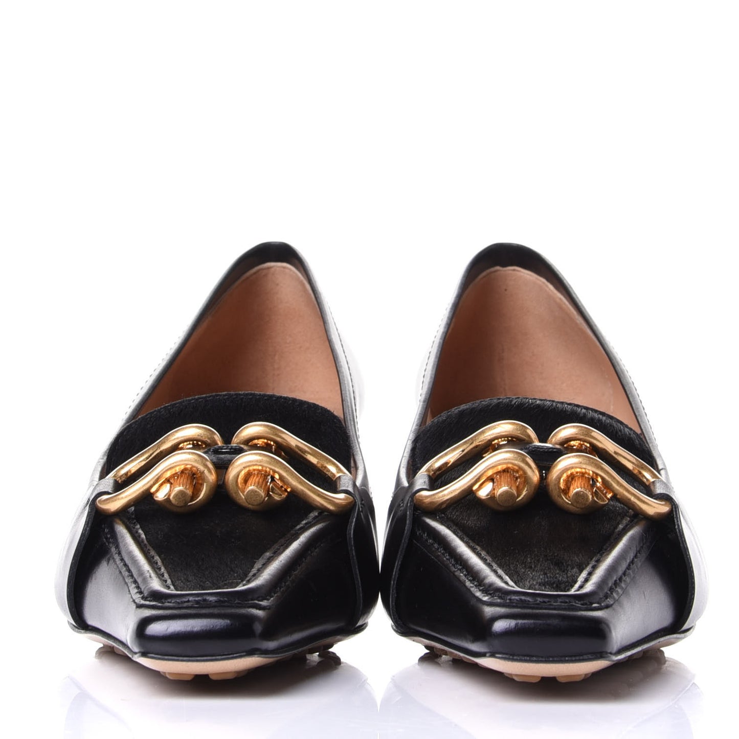 Nappa Calf Hair Madame Pumps 37 Black