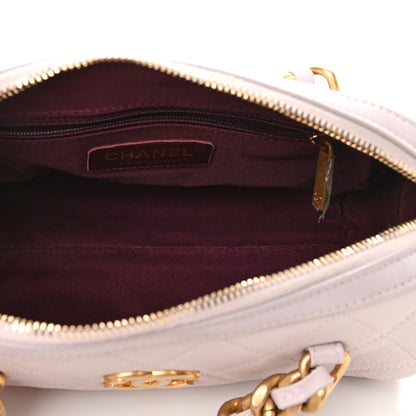 Chanel Shiny Lambskin Quilted Small Fashion Therapy Bowling Bag Lilac 6 of 11