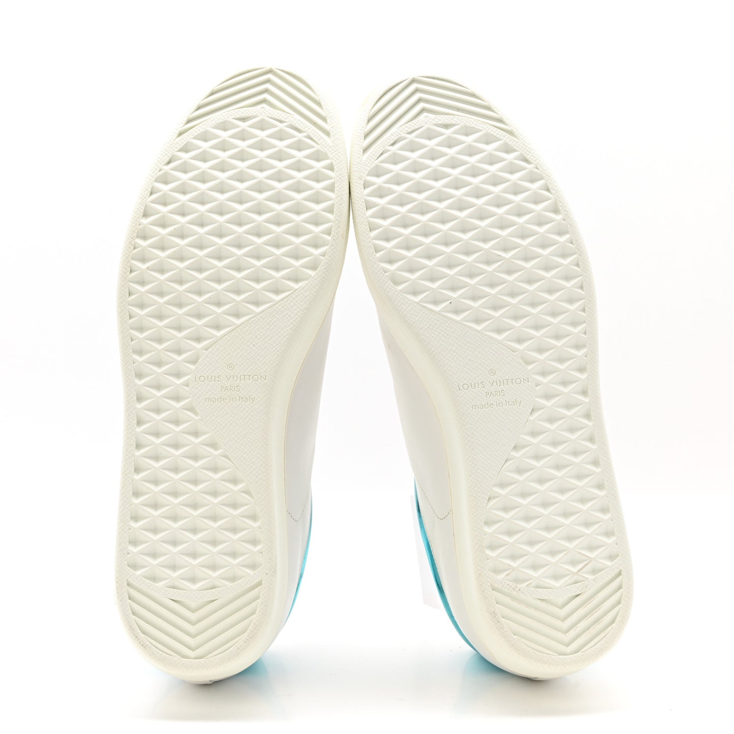 Calfskin Mens Luxembourg Sneakers 9.5 White Bleu