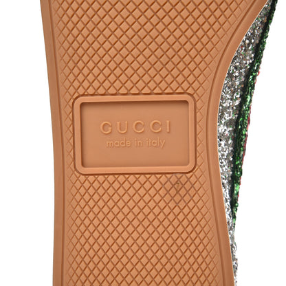 Gucci Glitter Fabric Web Mens Falacer Sneakers 7 Silver 7 of 10