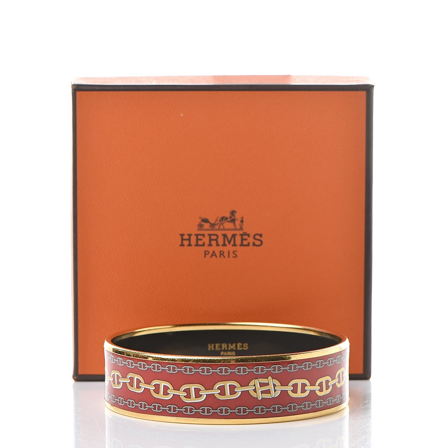 Hermes Enamel Printed Wide Chaine d'Ancre Bracelet 70 6 of 6
