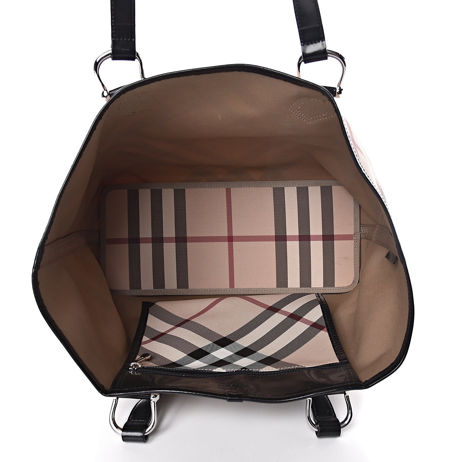 Burberry Nova Check Large Nickie Tote Black 5 of 14