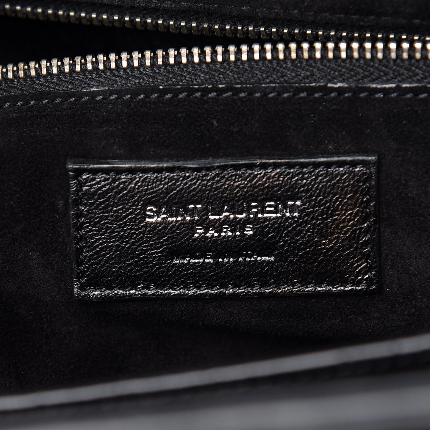 Calfskin Crocodile Embossed Medium Trois Class Tote Black