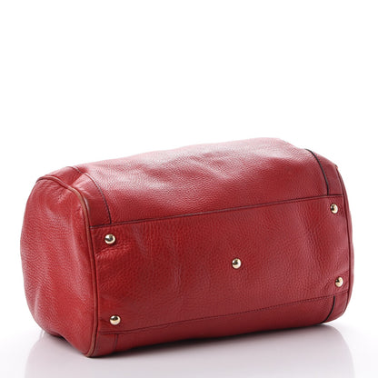 Gucci Pebbled Calfskin Medium Soho Boston Red 4 of 10