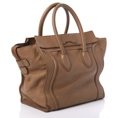 Celine Drummed Calfskin Mini Luggage Camel 3 of 9