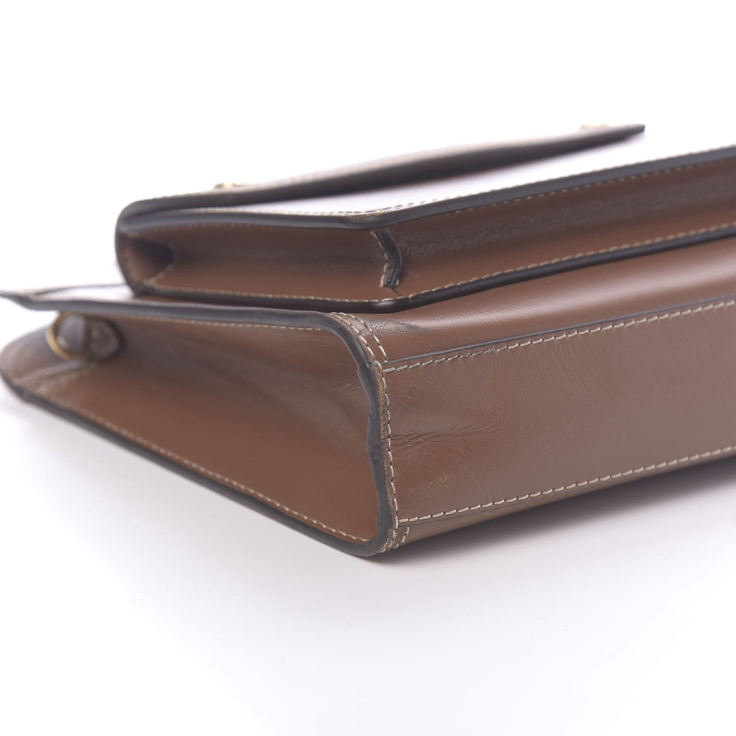 Smooth Calfskin Mini Pocket Bag Malt Brown