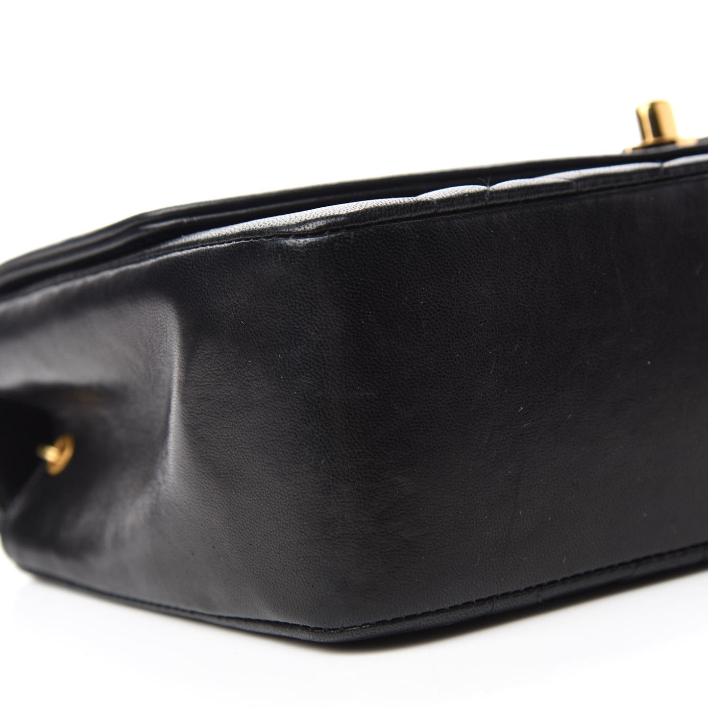 Lambskin Quilted Small Single Flap Black
