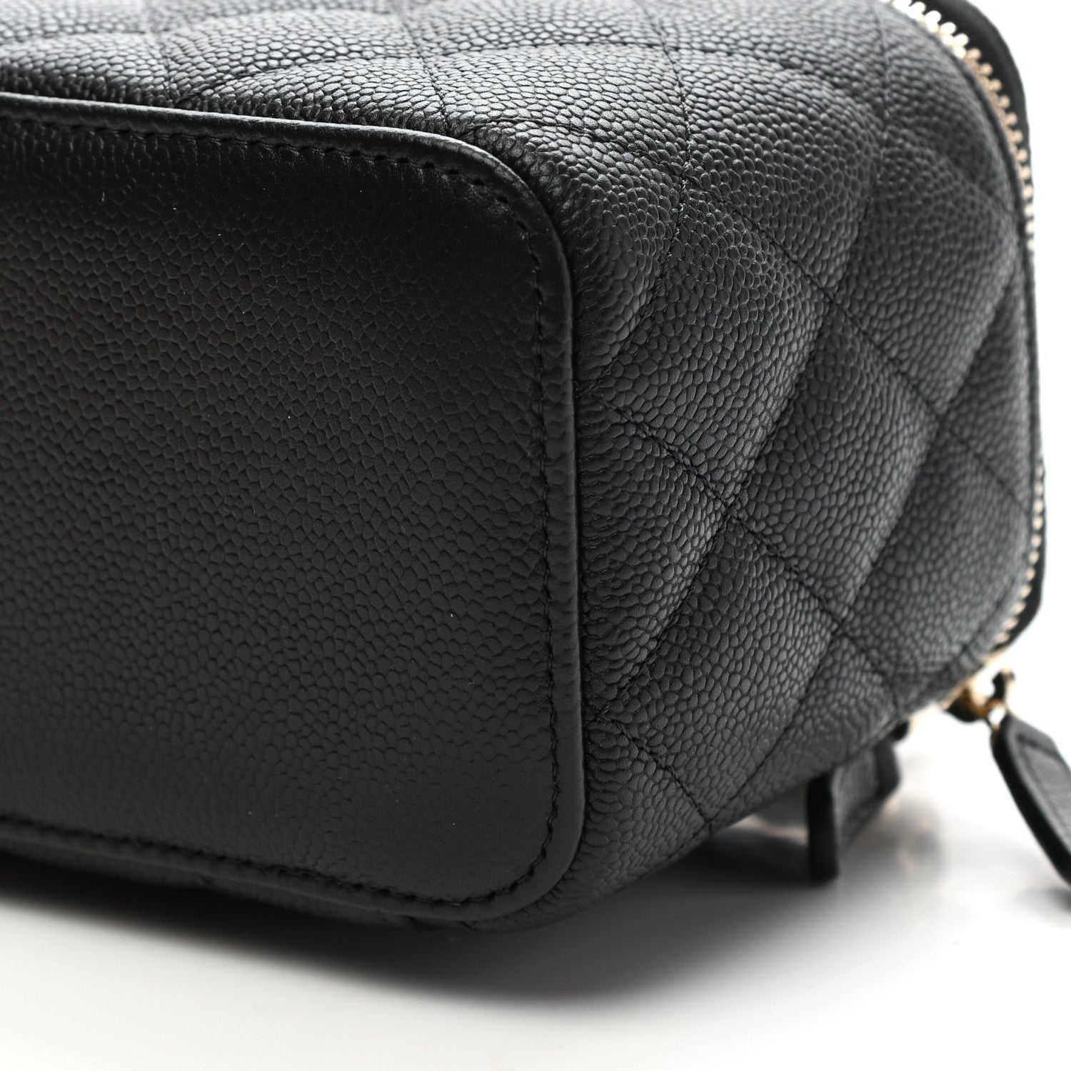Chanel Caviar Quilted Small Tiny CC Vanity Case With Chain Black 6 of 9