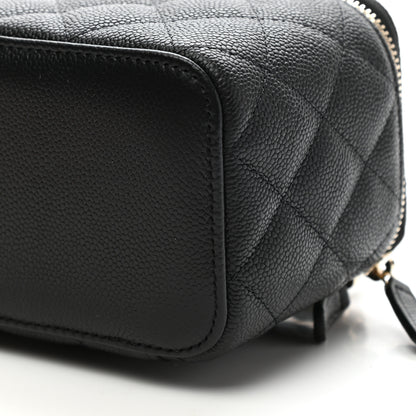 Chanel Caviar Quilted Small Tiny CC Vanity Case With Chain Black 6 of 9