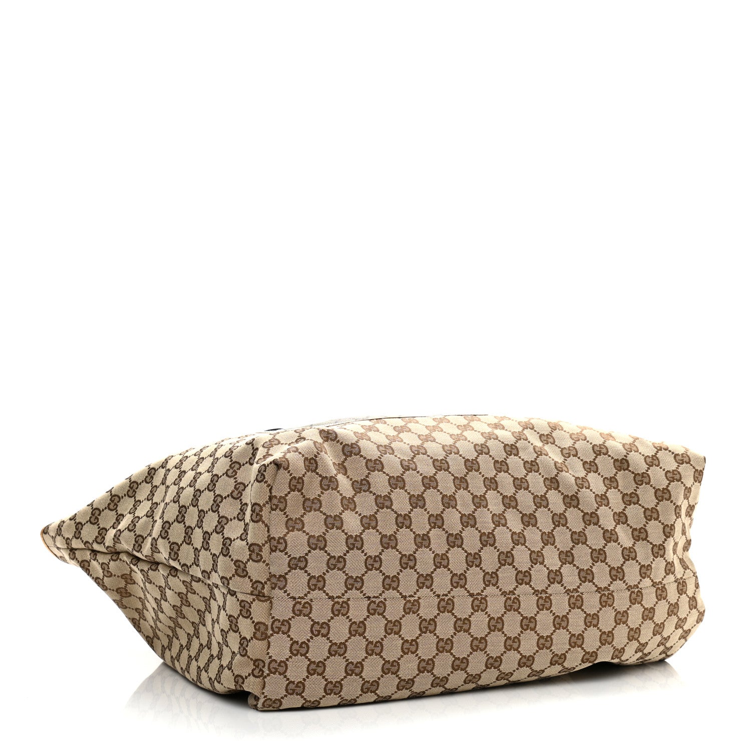 Gucci GG Monogram Patent Oliver Pug Tote Yellow Beige 4 of 12