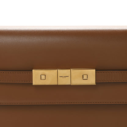 Saint Laurent Smooth Calfskin Small Manhattan Shoulder Bag Cognac 8 of 11