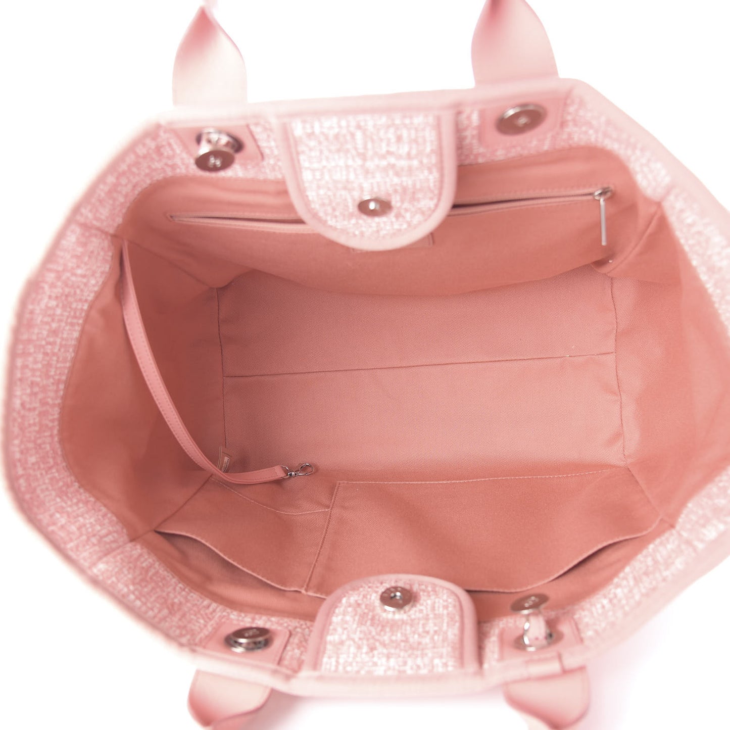 Straw Lurex Medium Deauville Tote Pink