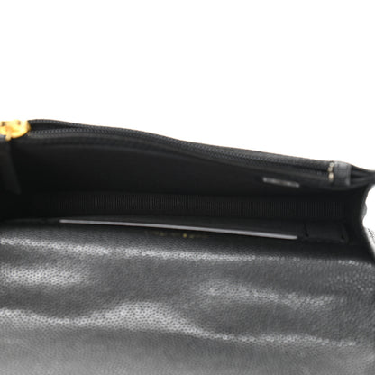 Chanel Caviar Quilted Pocket Twins Clutch With Chain Black 6 of 13