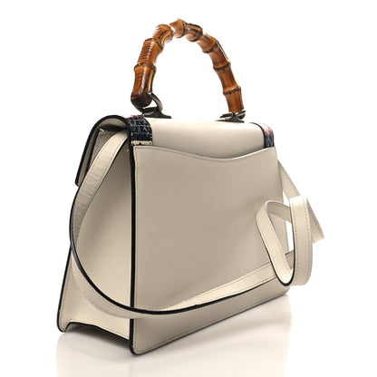 Gucci Calfskin Snakeskin Small Lilith Top Handle Bag White 3 of 13