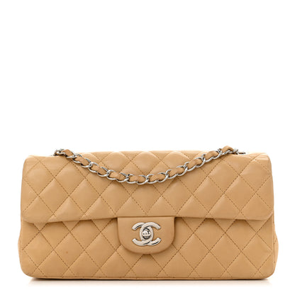 Chanel Lambskin Quilted East West Flap Beige 1 of 11