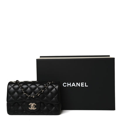 Chanel Lambskin Quilted Mini Rectangular Flap Black 12 of 12