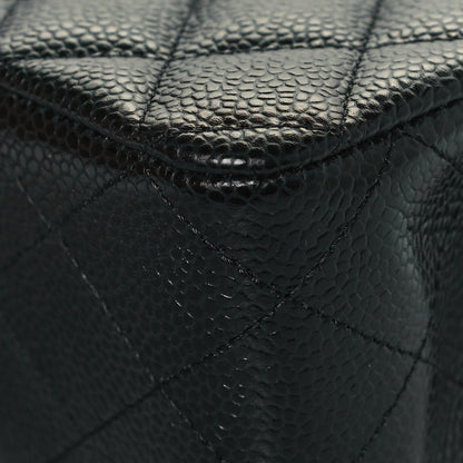 Chanel Caviar Quilted Medium Double Flap Black 12 of 13