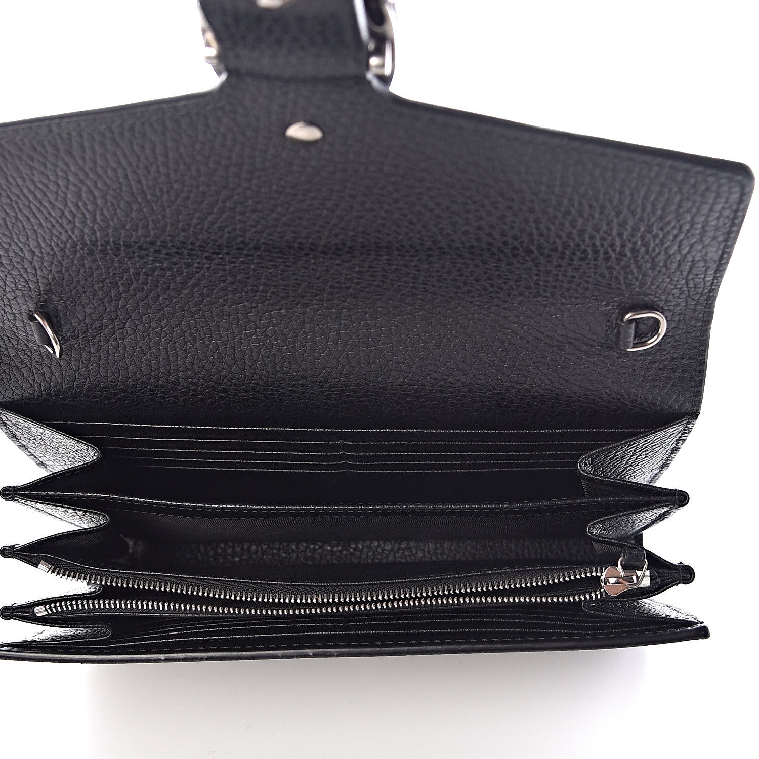 Gucci Calfskin Mini Dionysus Chain Wallet Black 5 of 10