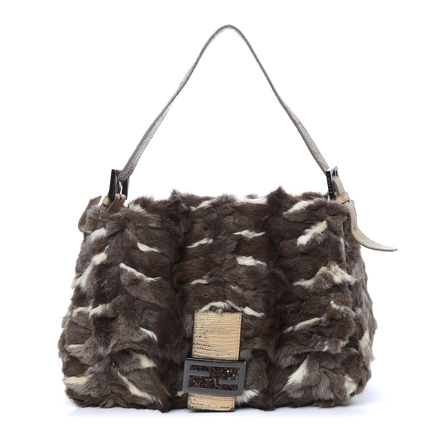 Rabbit Fur Mama Baguette Bag