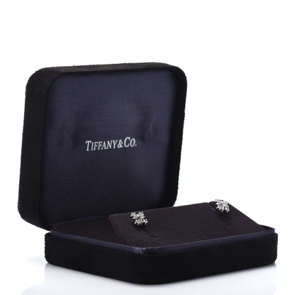 Tiffany Platinum Diamond Schlumberger Lynn Earrings 5 of 5