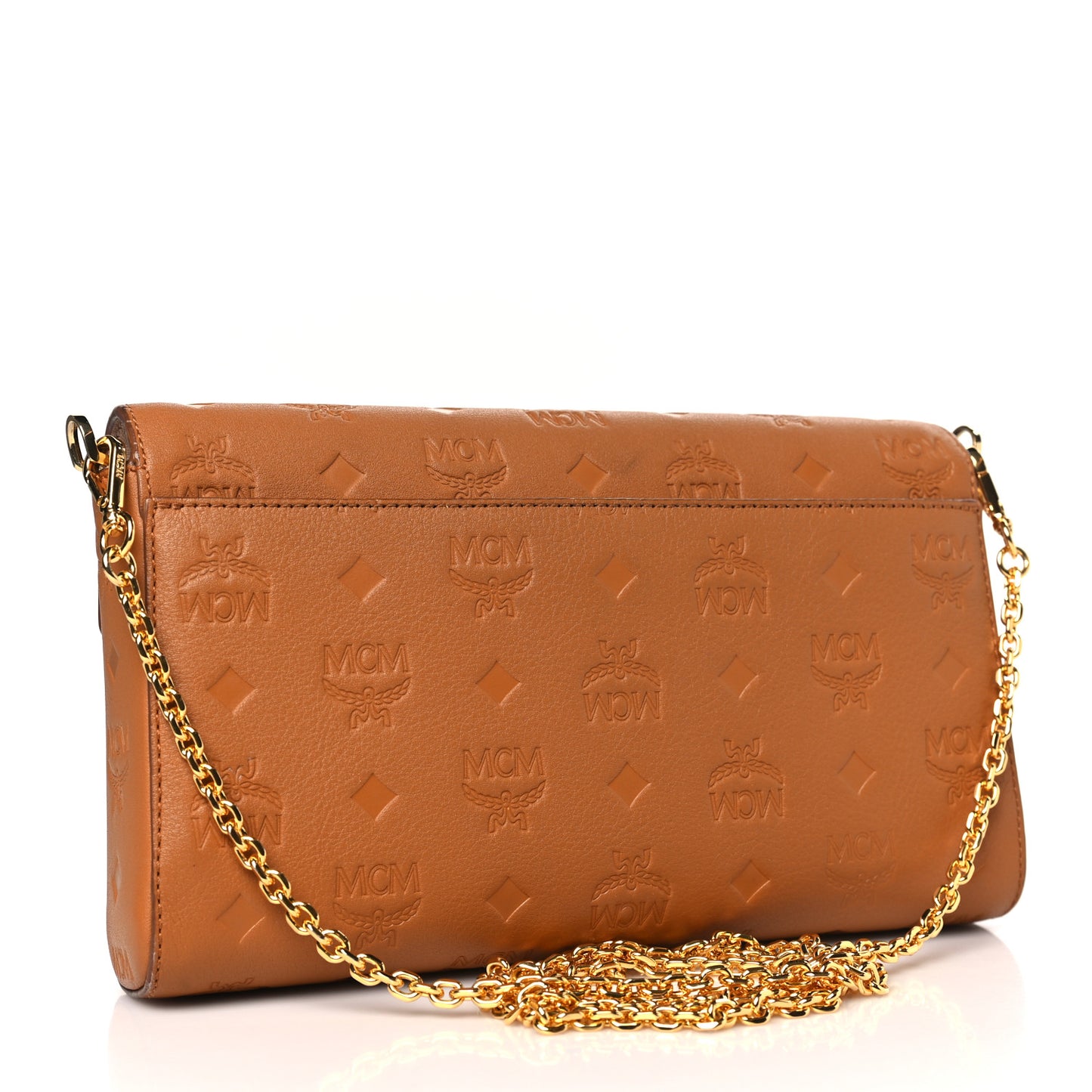 Calfskin Ottomar Monogram Medium Millie Crossbody Bag Cognac