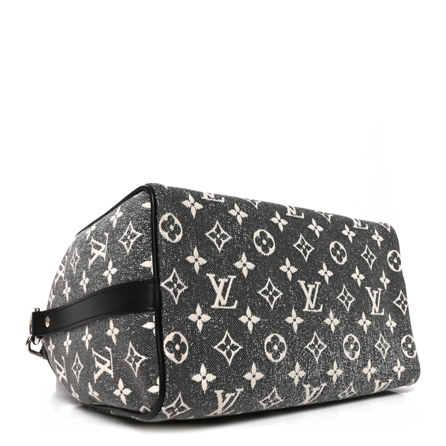 Denim Monogram Jacquard Speedy Bandouliere 25 Black