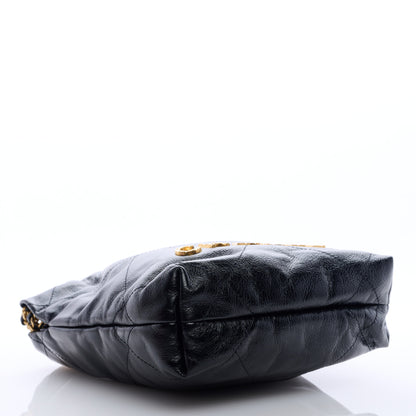 Chanel Shiny Crumpled Calfskin Quilted Pearl Mini Chanel 22 Black 4 of 9