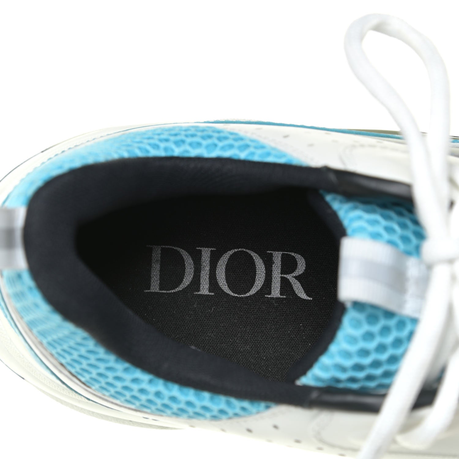 Christian Dior Technical Mesh Calfskin Mens B22 Sneakers 43 White Blue Grey 12 of 20