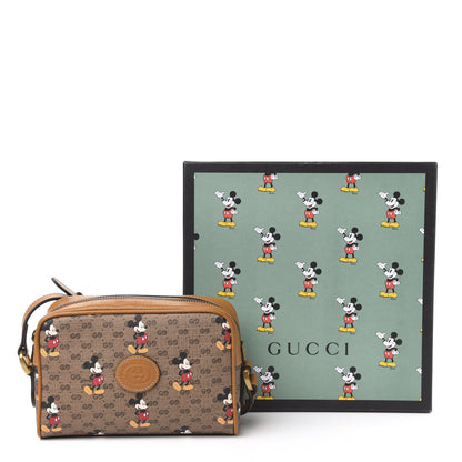 Gucci X DISNEY Mini Vintage GG Supreme Monogram Mickey Mouse Shoulder Bag Beige Vintage Sun Oil 11 of 11