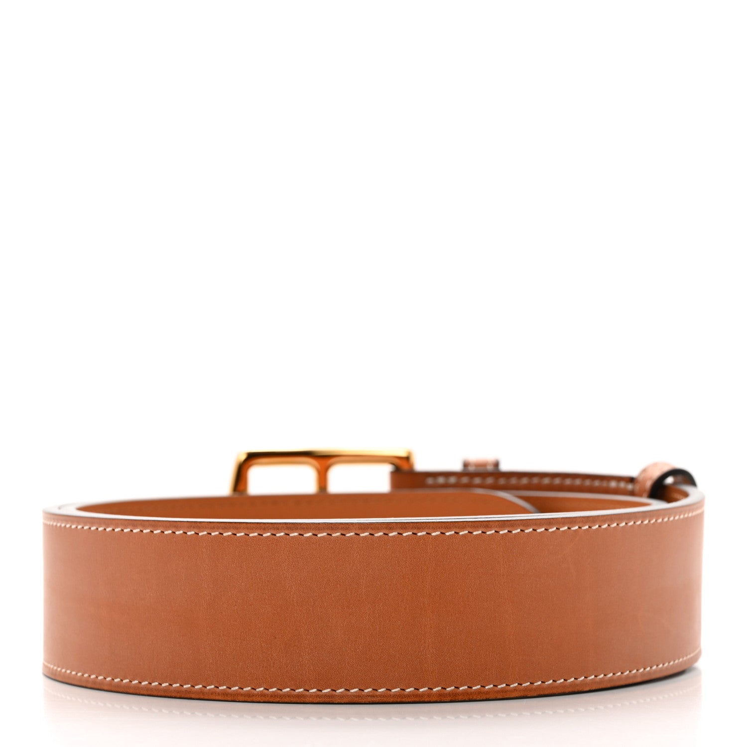 Hermes Barenia 40mm Etriviere Belt 85/34 Fauve 2 of 9