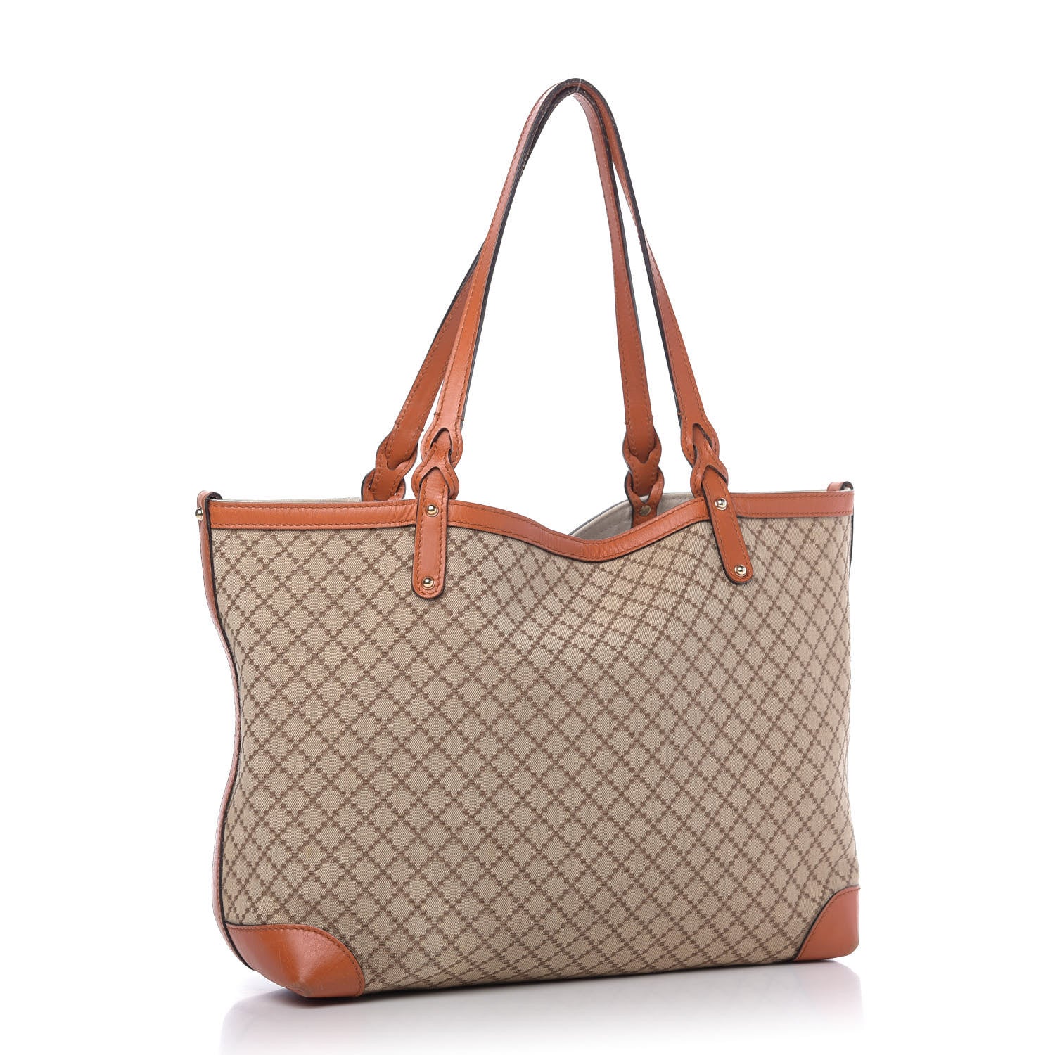 Gucci Diamante Medium Craft Tote Beige Sun Orange 3 of 9