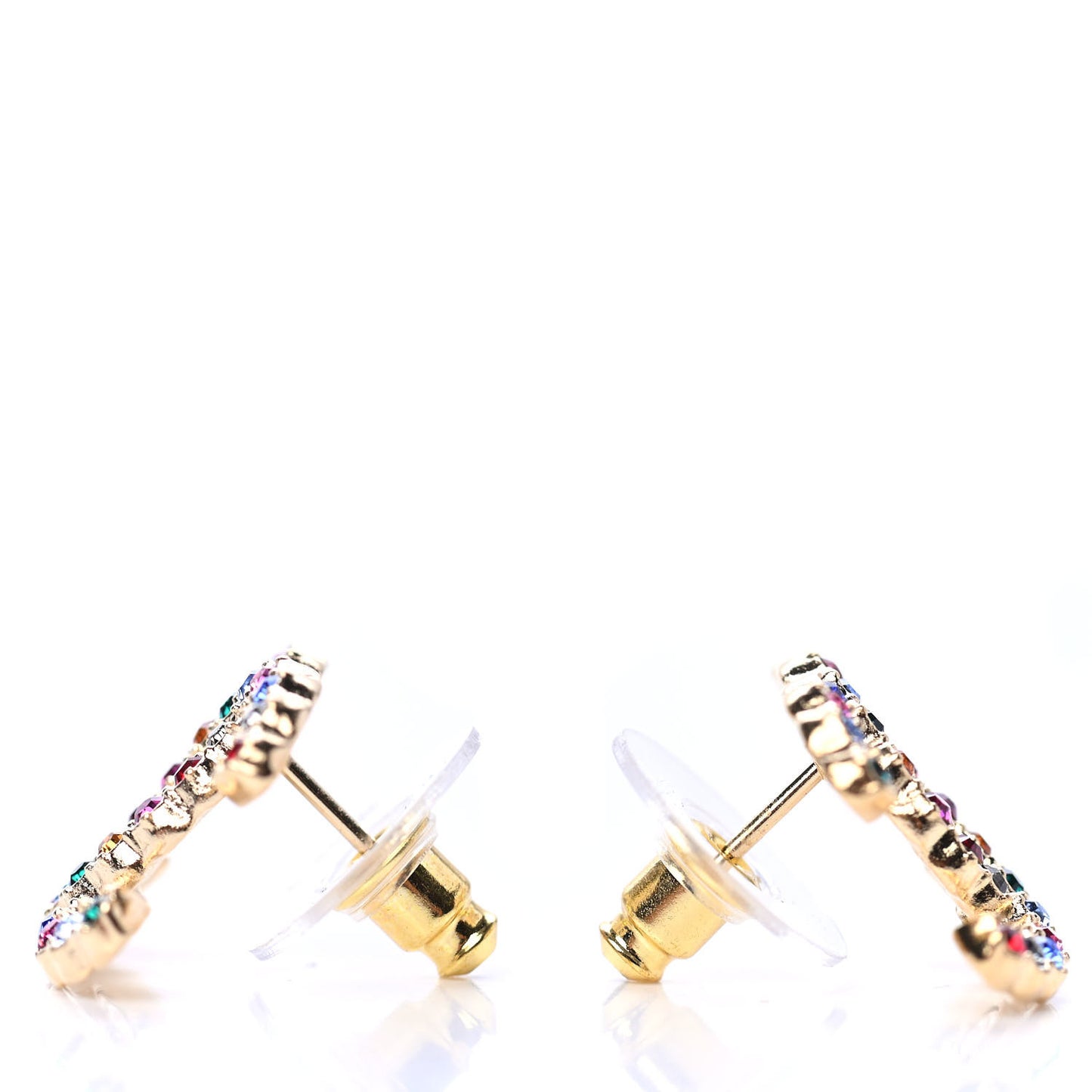 Crystal Over The Rainbow CC Earrings Gold Multicolor