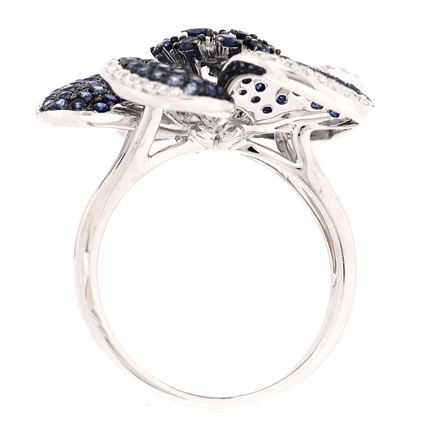 PARKER & WEST BY FASHIONPHILE 18K White Gold Diamond Opal Cocktail Ring 54/7