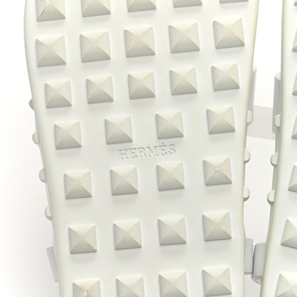 Hermes Calfskin Womens Inboard Sandals 38 White 5 of 7