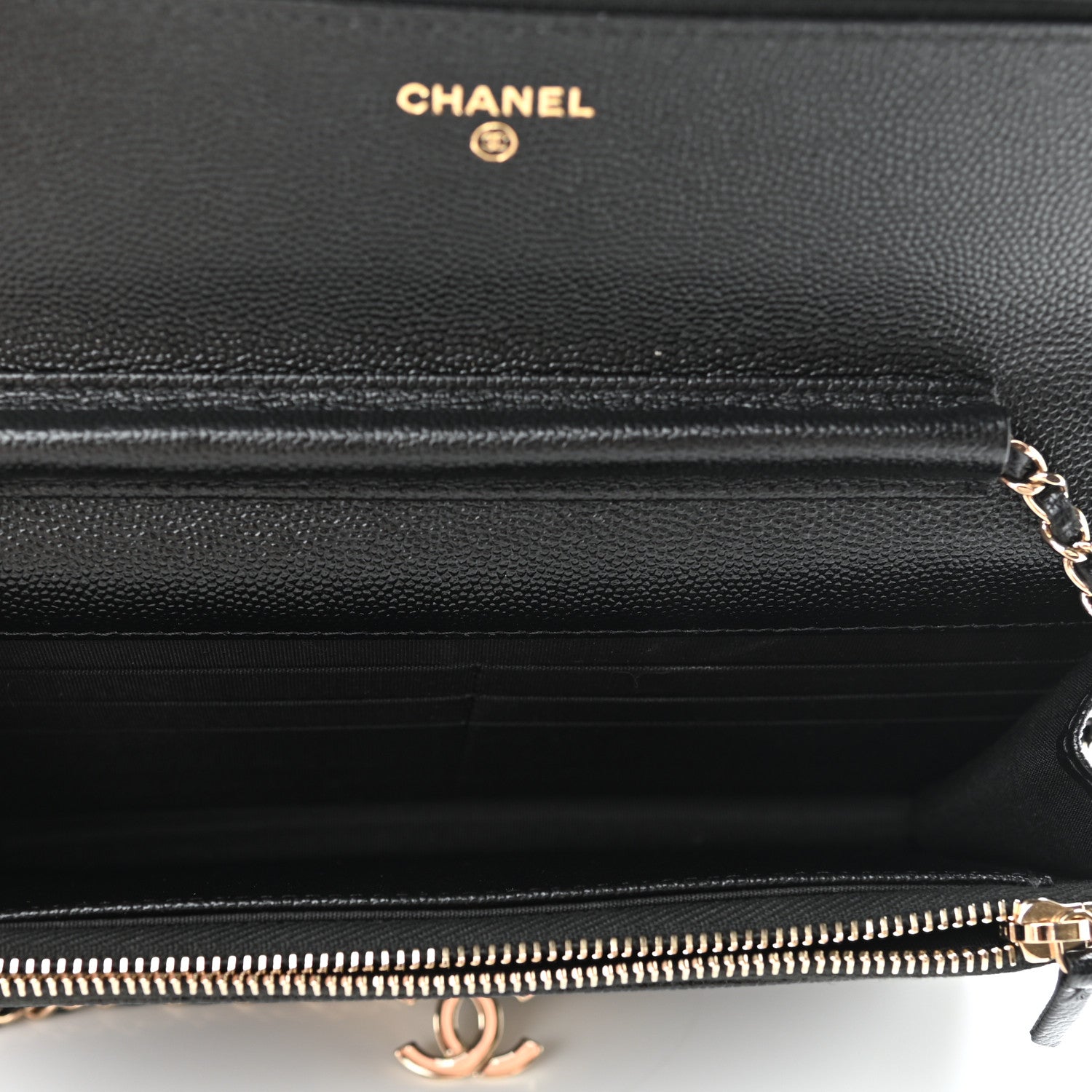 Chanel Caviar Quilted Golden Class Wallet On Chain WOC Black 5 of 11