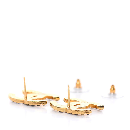 Chanel Resin Along The Nile CC Earrings Gold Black 4 of 5
