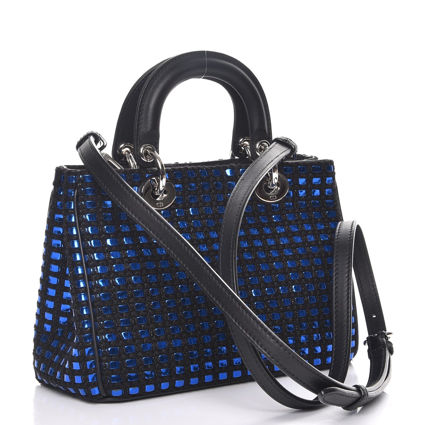 Metallic Tweed Mini Diorissimo Blue